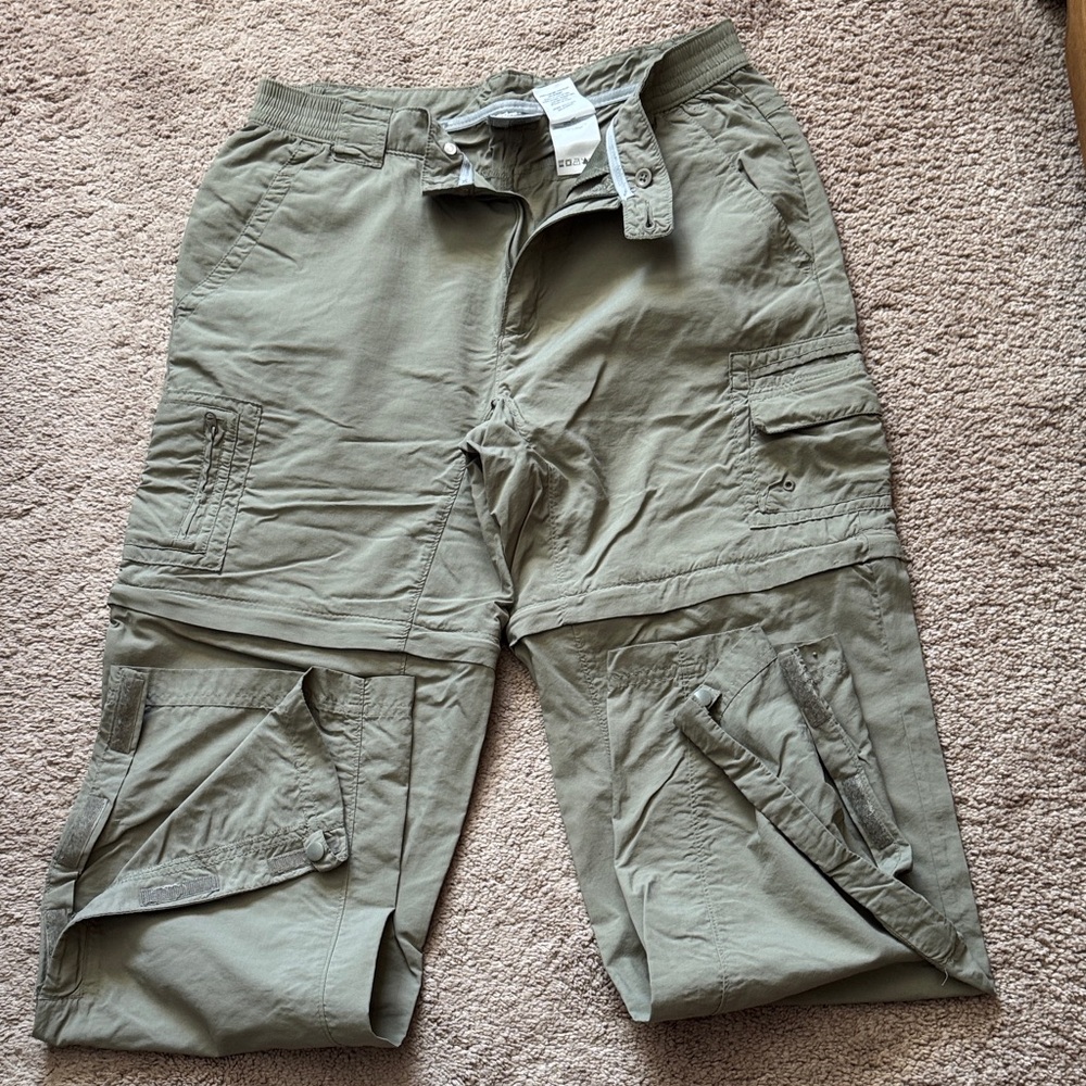 Columbia Titanium Zip-off Khaki Hiking Outdoor Pants. Women Size Small